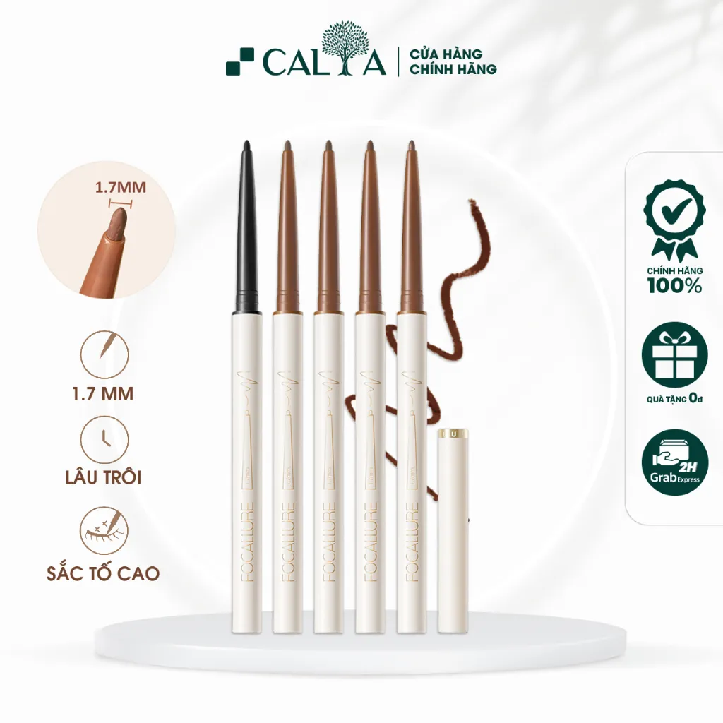 Chì Kẻ Mắt Focallure Đầu Mảnh, Chống Nước Lâu Trôi - Focallure Perfectly Defined Gel Eyeliner FA243
